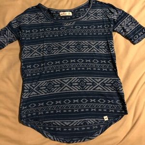 Hollister tribal 3/4 sleeve top